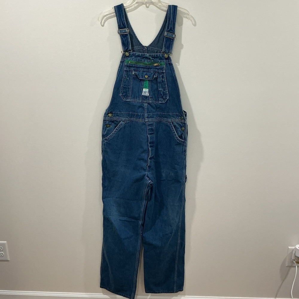 VINTAGE Liberty Overalls Mens 36 X 32 Carpenter Bib Work Wear Denim Farmer USA